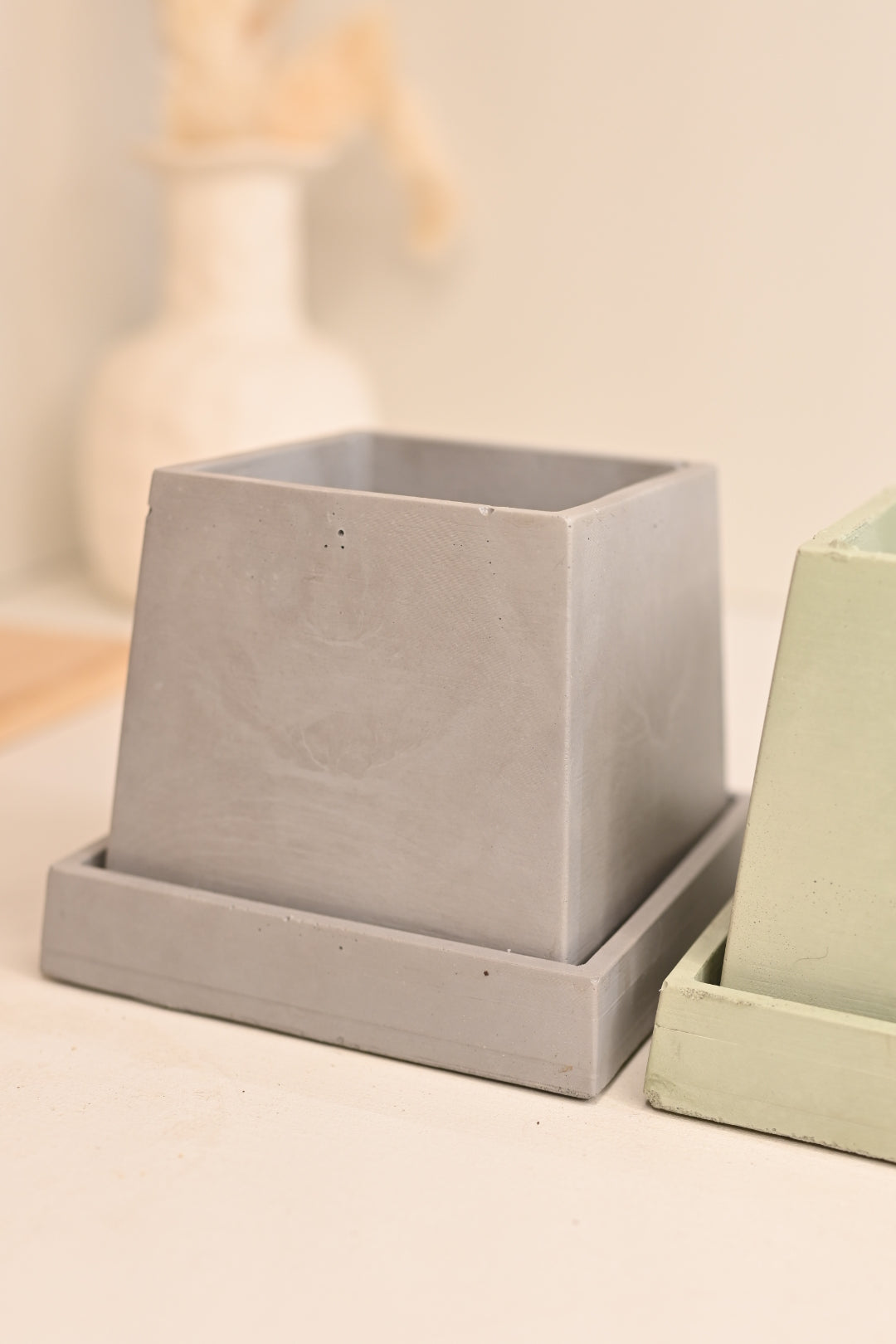 Tapered Square Pot + Saucer