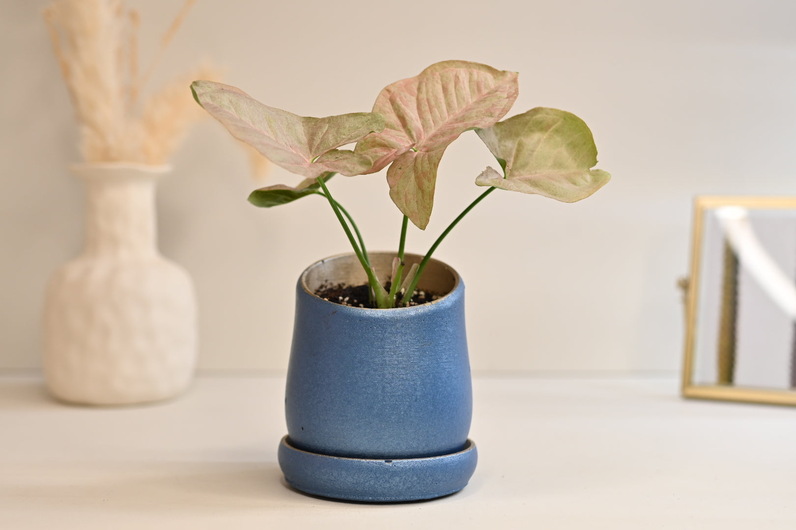 metallic planter wholesale plant pots unique handmade pottery with drain hole