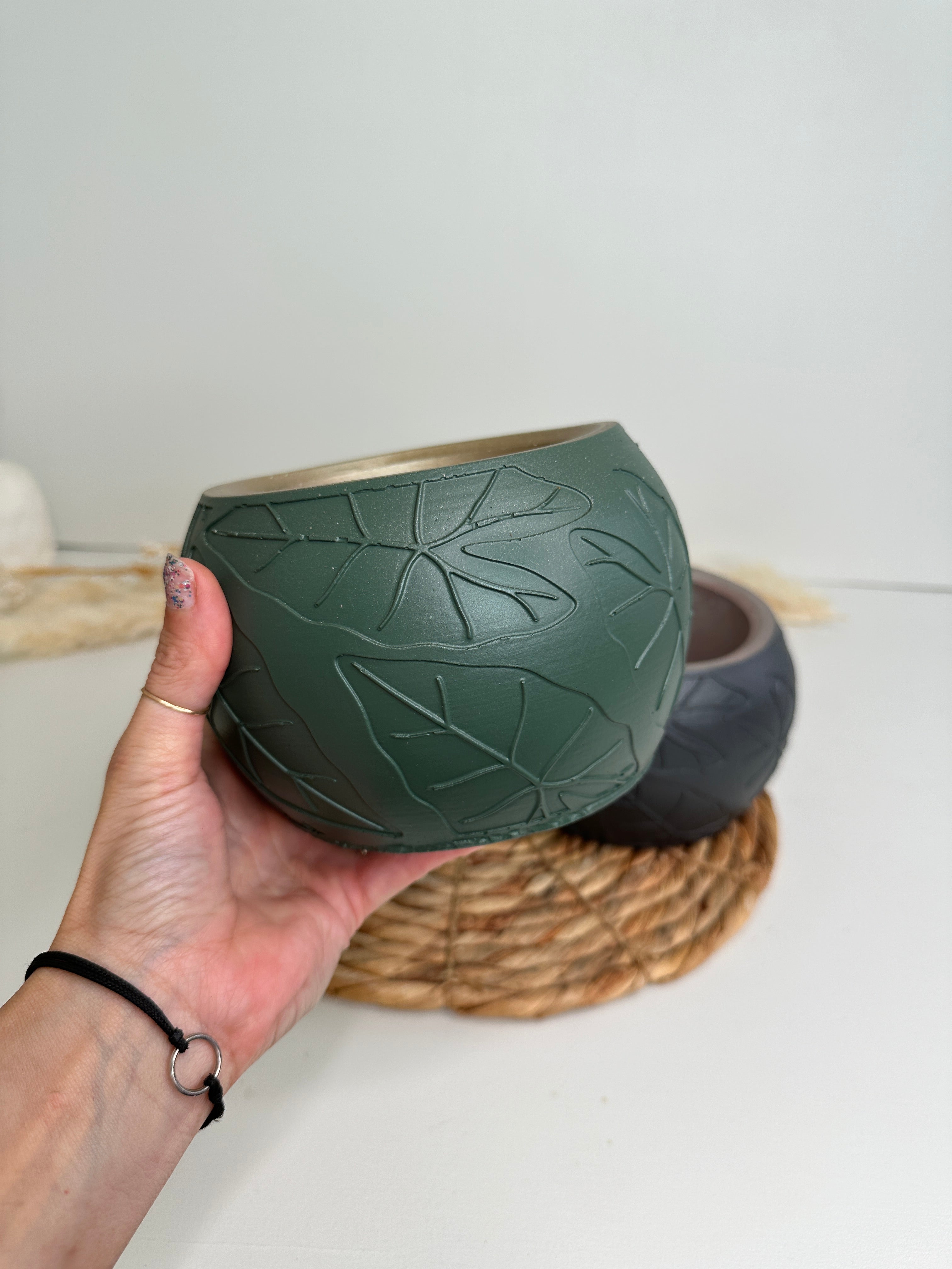 green leaf design pots planters indoor plant pot