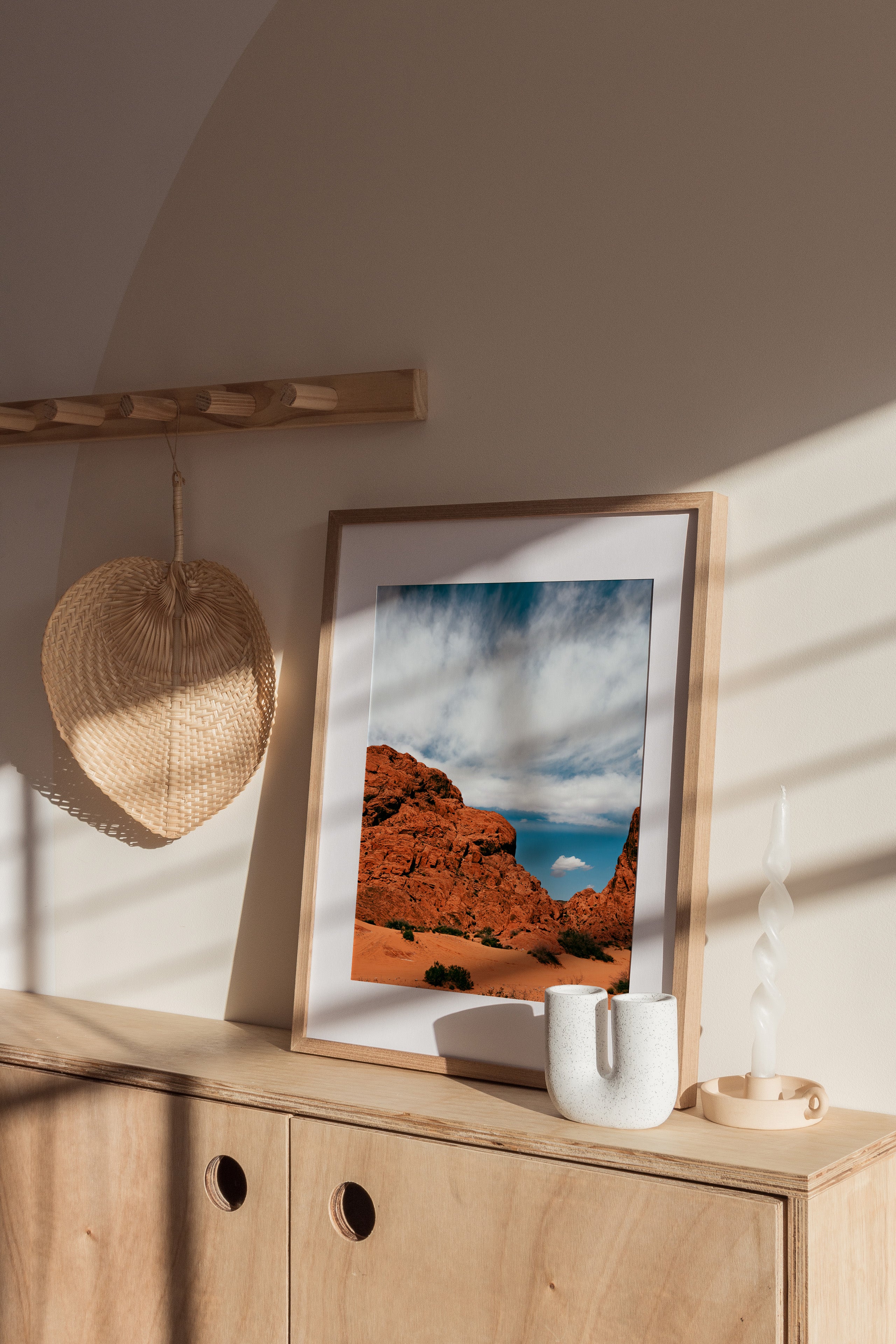 Dramatic Sky and Mountain Desert Art Print