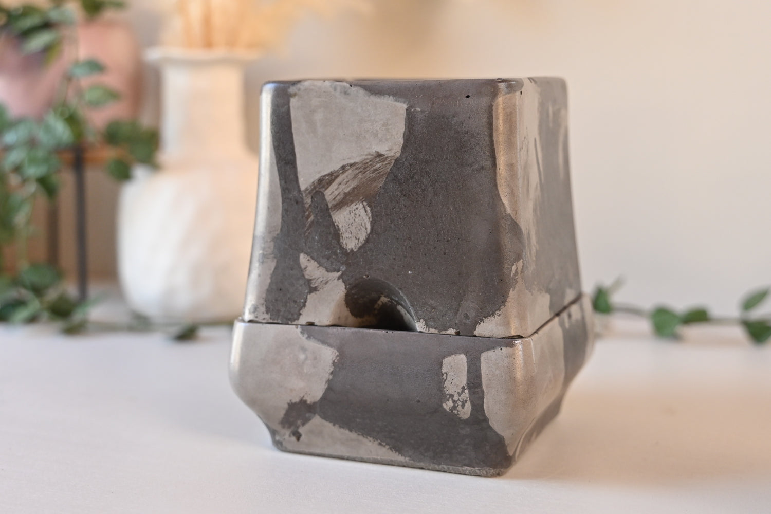 self watering concrete planter Self-Watering Concrete Planter