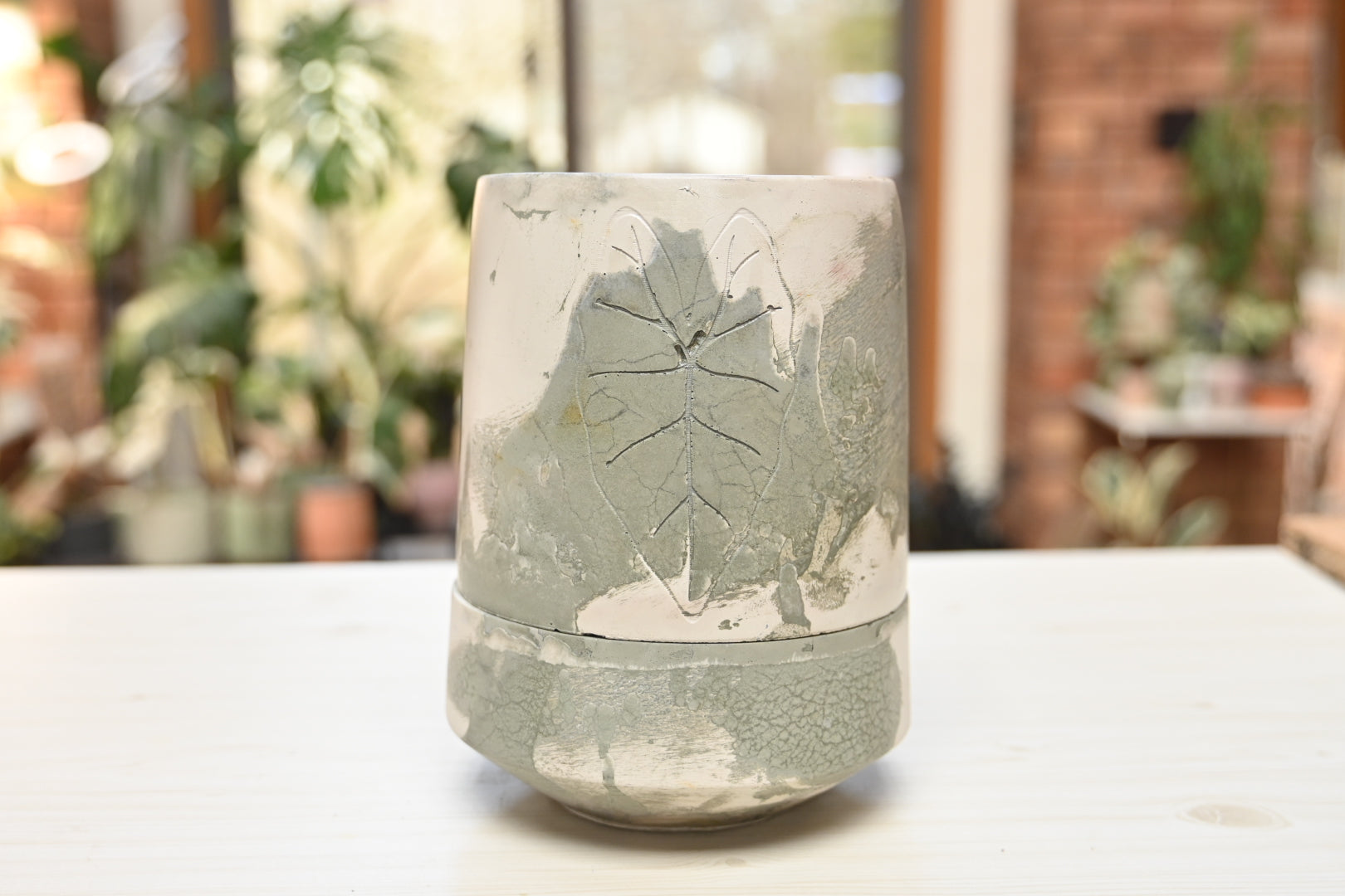 Tall Self-Watering Alocasia Planter Unique