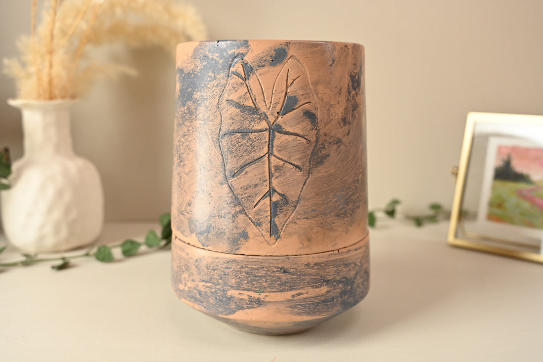 Tall Self-Watering Alocasia Planter Unique