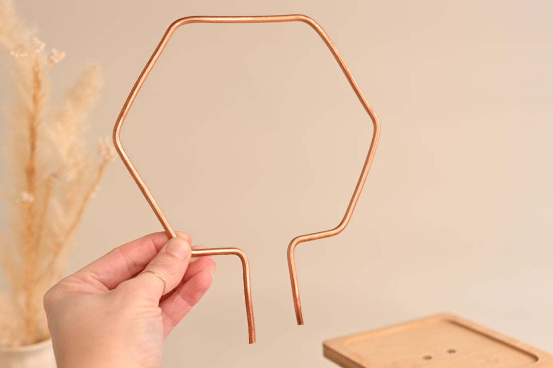Hex Copper Plant Trellis