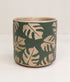 green pot planter gold leaf design wholesale pottery plant supplies
