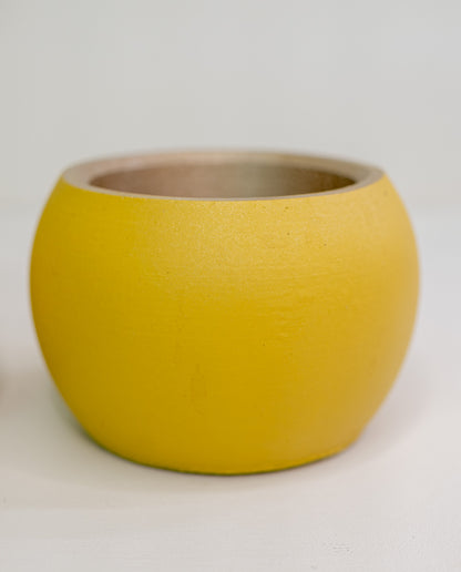 yellow gold bowl pots unique handmade planters