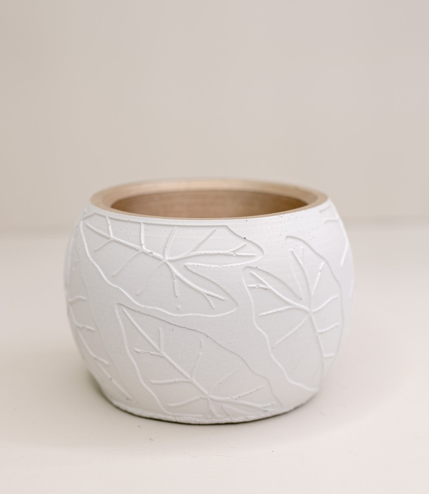 white gold pots unique leaf design bowl planters