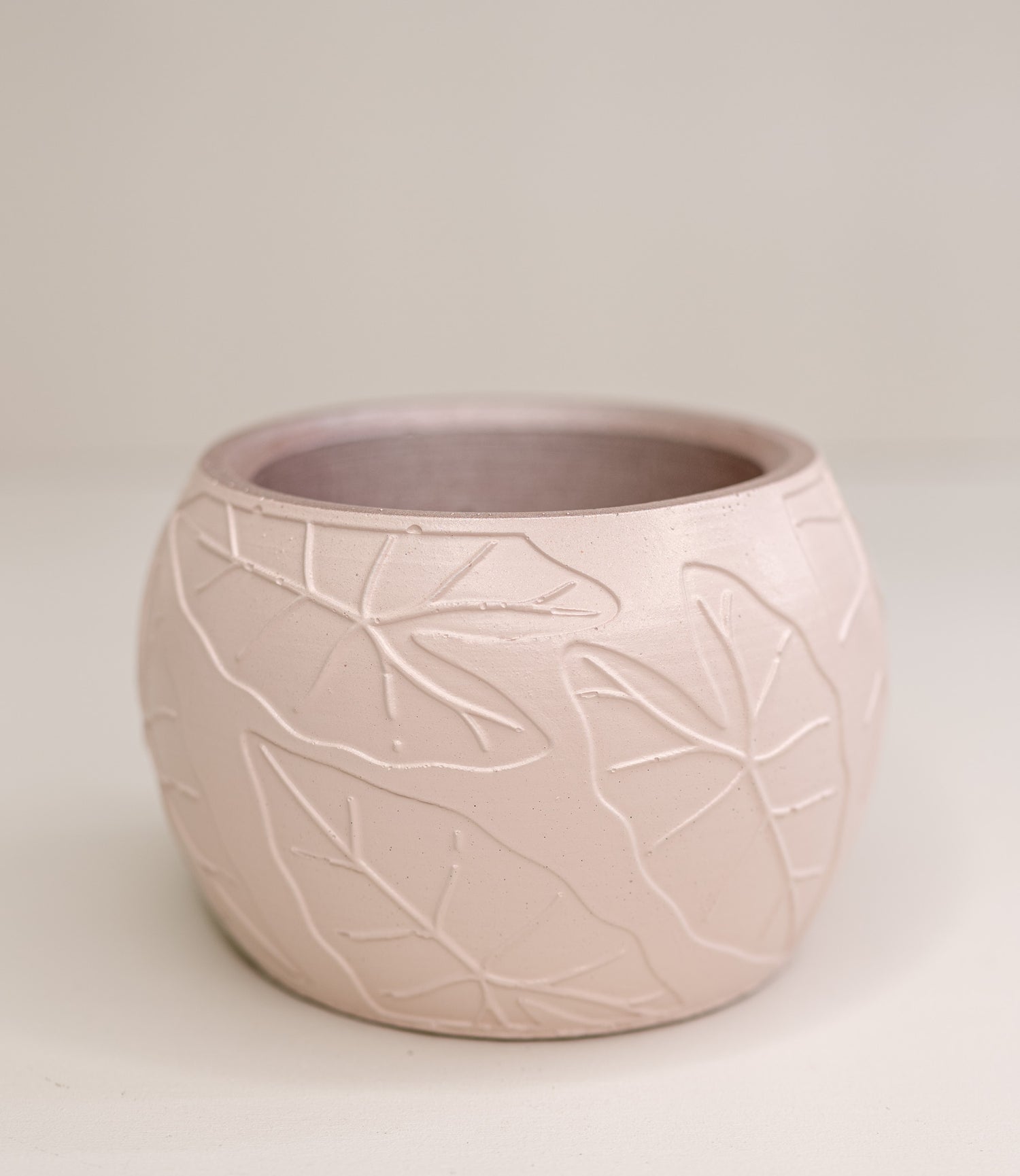 pink rose gold leaf bowl pots unique handmade planters