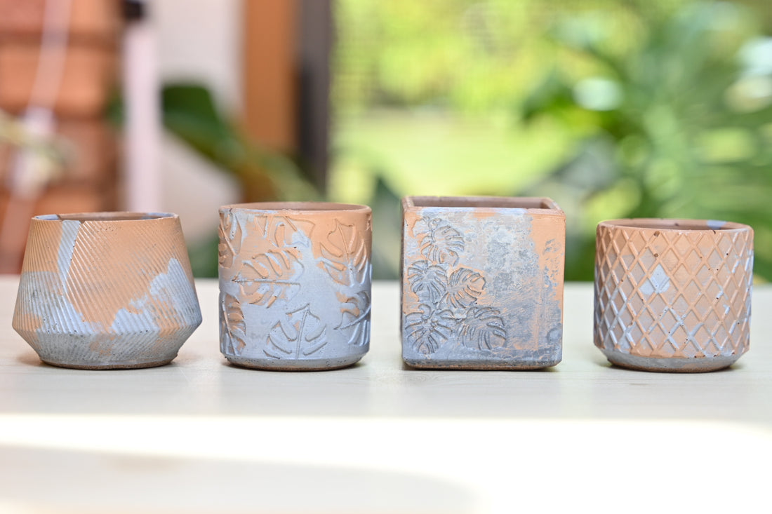 2&quot; Mini Planter Set – 4 One-Of-A-Kind Starter Pots