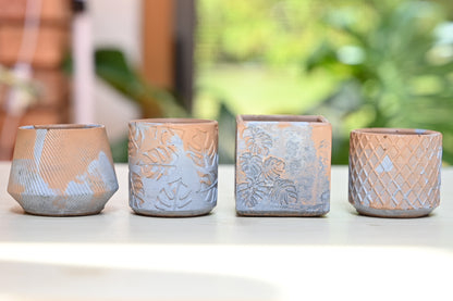 2&quot; Mini Planter Set – 4 One-Of-A-Kind Starter Pots