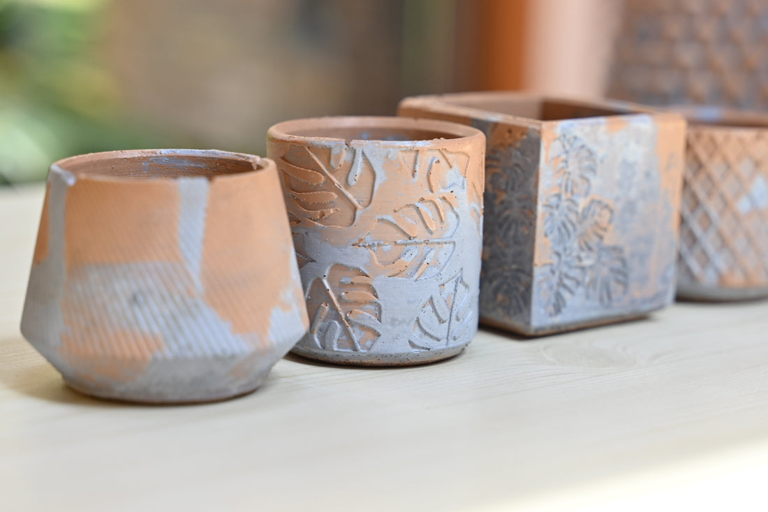 2&quot; Mini Planter Set – 4 One-Of-A-Kind Starter Pots