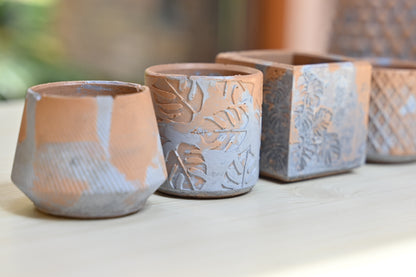 2&quot; Mini Planter Set – 4 One-Of-A-Kind Starter Pots