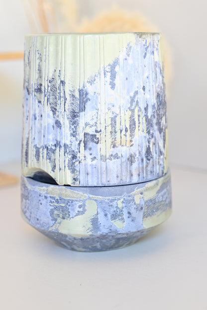 One-of-a-Kind Column Self-Watering Pot – Sea Foam (Exact Pot Pictured)