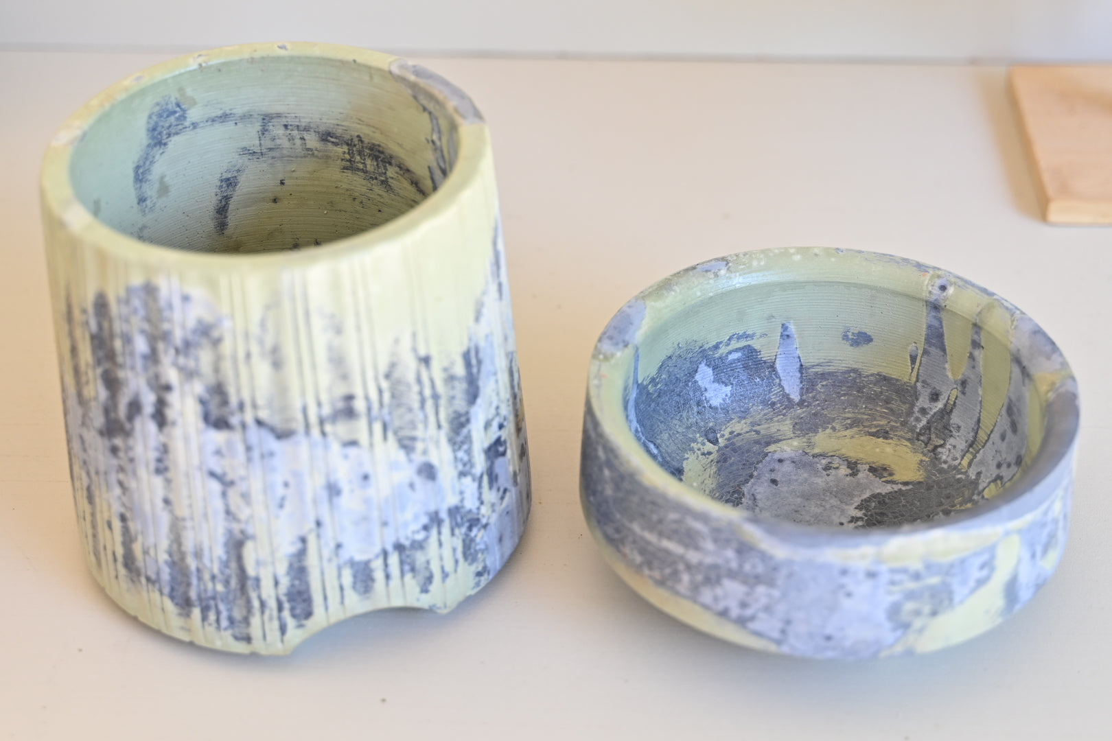 One-of-a-Kind Column Self-Watering Pot – Sea Foam (Exact Pot Pictured)
