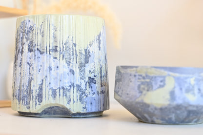 One-of-a-Kind Column Self-Watering Pot – Sea Foam (Exact Pot Pictured)