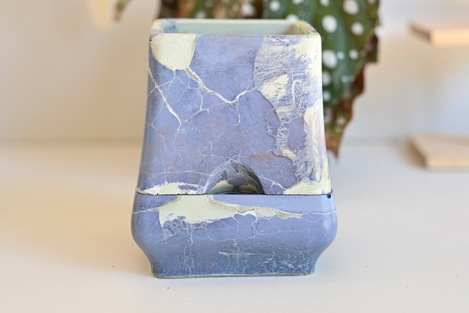 Belle Self-Watering in Sea Foam - One-of-a-Kind Handmade Planter
