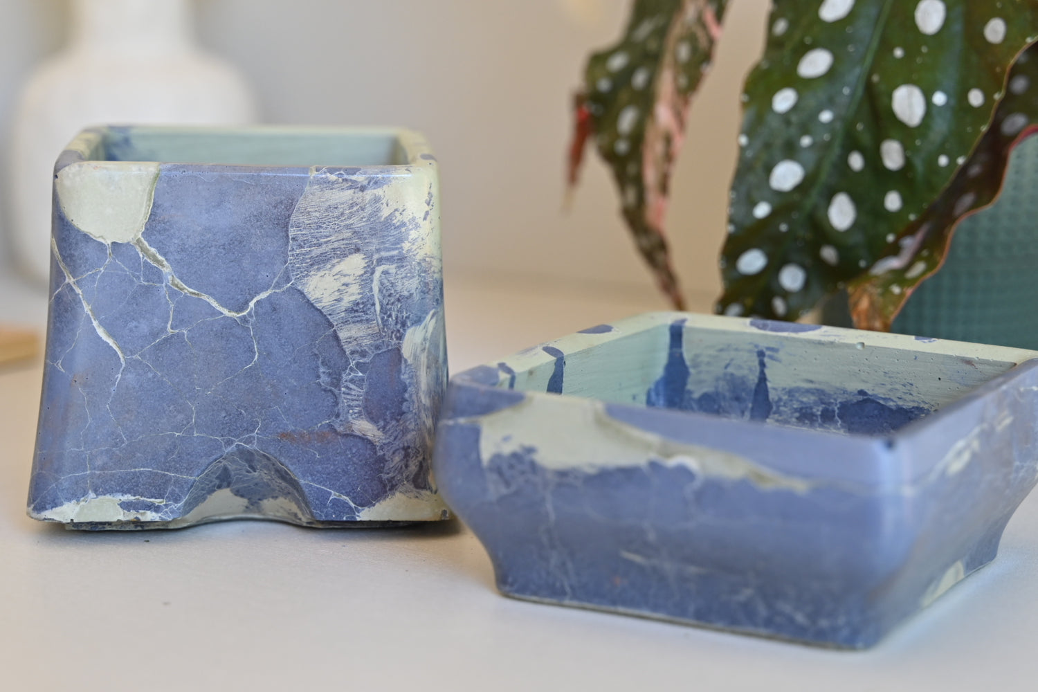 Belle Self-Watering in Sea Foam - One-of-a-Kind Handmade Planter
