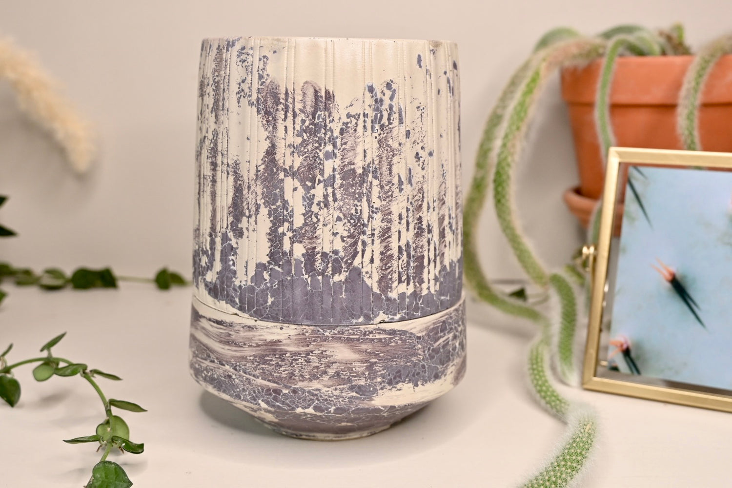 One-of-a-Kind Column Self-Watering Pot (Exact Pot Pictured)