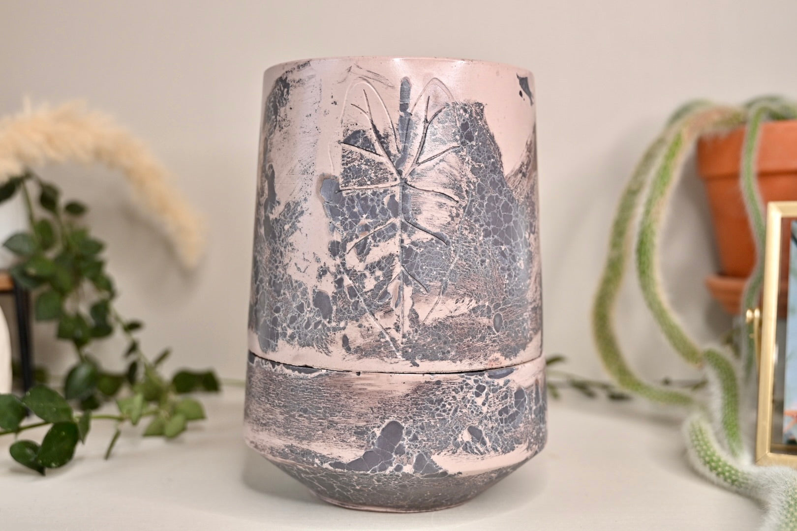 Tall Self-Watering Alocasia Planter Unique