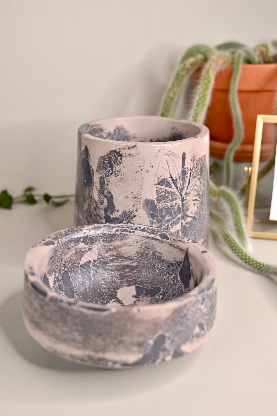 Tall Self-Watering Alocasia Planter Unique