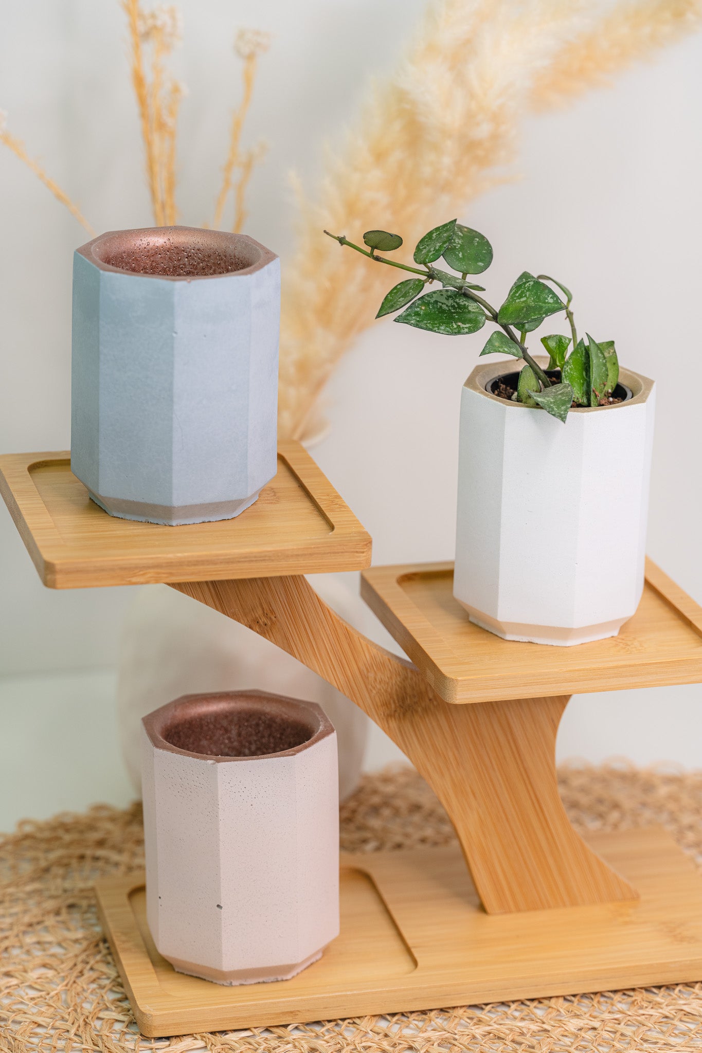 Unique geometric design pot planter indoor plant pots