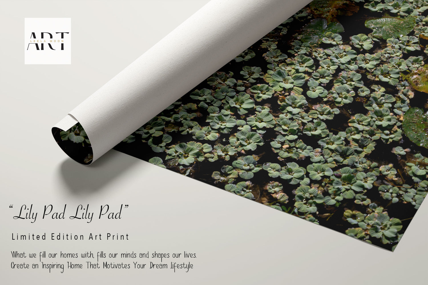 Lily Pad, Lily Pad - Moody Modern Abstract Botanical Art Print