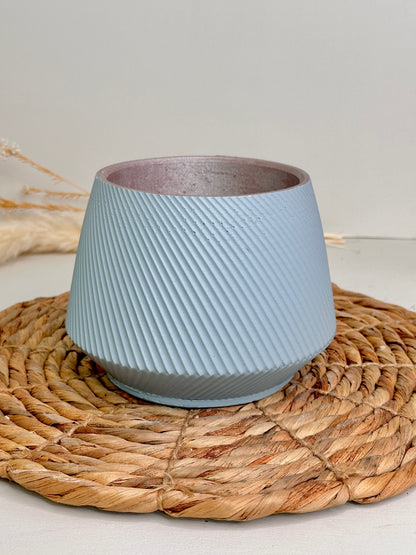 blue designer pots handmade in usa planters