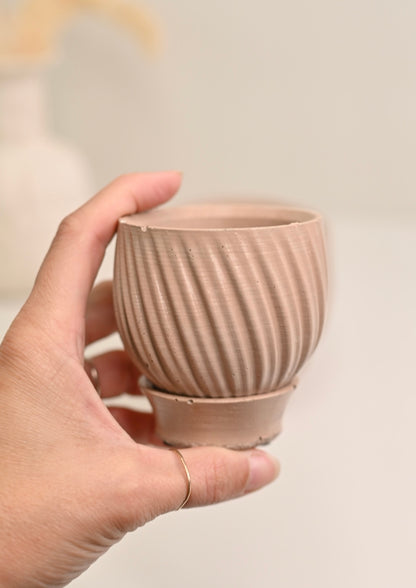 boho beige mini plant pots designer planter wholesale pottery