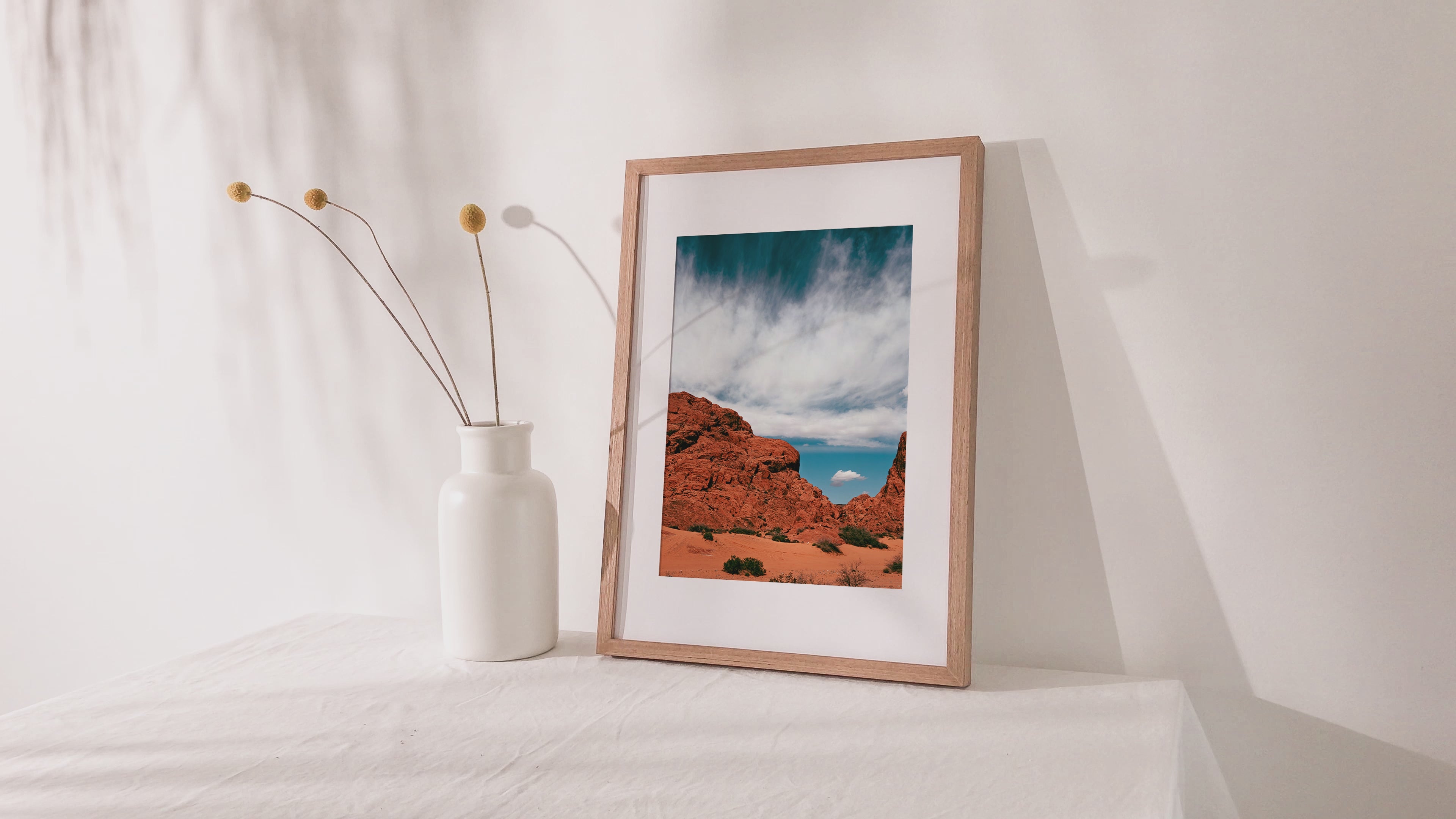 Dramatic Sky and Mountain Desert Art Print