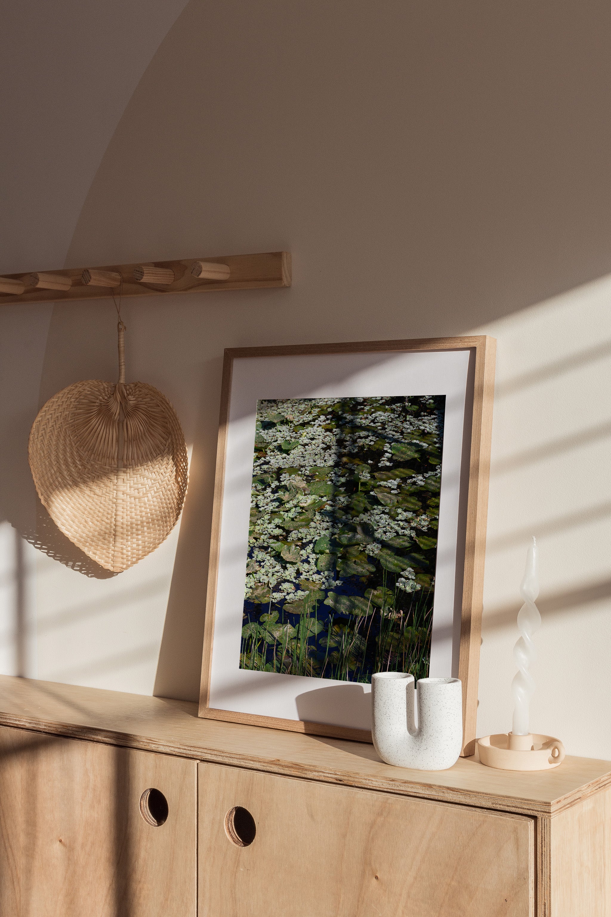 Moody Modern Lily Pad Botanical Art Print