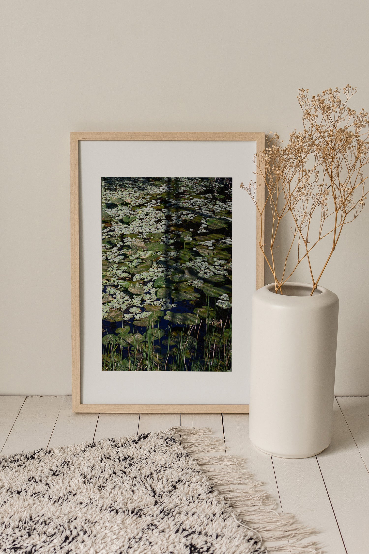 Moody Modern Lily Pad Botanical Art Print